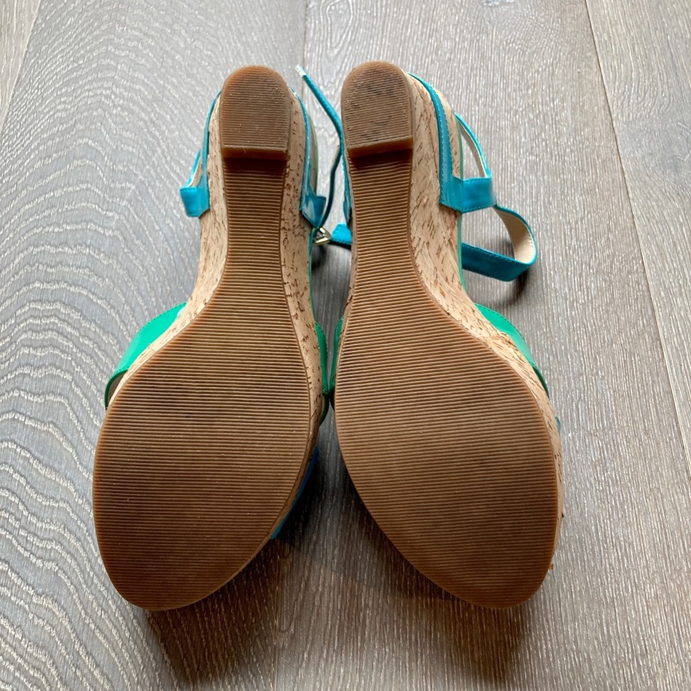 Guess Two-Color Platform Wedge Sandals With Ankle… - image 6